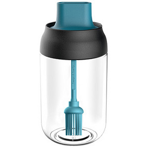 Sticlă de ulei Saliera cu capac rezistent la umiditate Lingură O oală de condimente Bucătărie Cutie de condimente multifuncțională Sticlă de condimente de sticlă