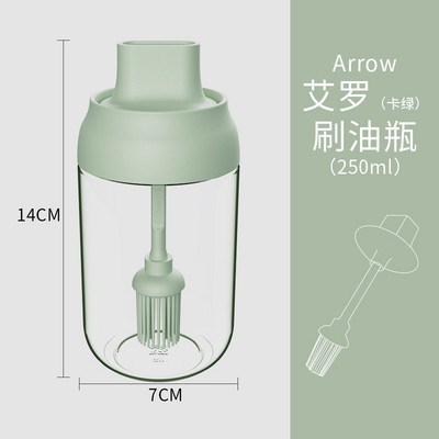 Sticlă de ulei Saliera cu capac rezistent la umiditate Lingură O oală de condimente Bucătărie Cutie de condimente multifuncțională Sticlă de condimente de sticlă