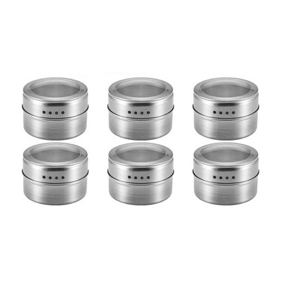 6 kom / 12 kom Kutije za začine Magnetska otporna na prašinu Vidljiva posuda za začine od nehrđajućeg čelika Lonac za začine Vanjska posuda za roštilj