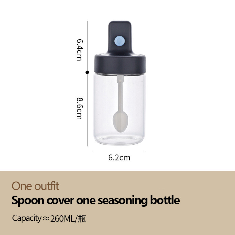 Prieskonių stiklainiai Reguliuojamas šaukšto dangtelis Prieskonių organizatorius Druskos ir pipirų plaktuvai Stiklinis indelis Virtuvės priedai Kanistrų rinkinys