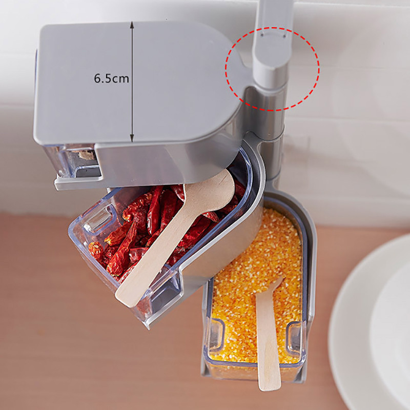 1 db Forgó fűszeres tároló dobozok Fűszerüveg Fűszerdoboz Fűszertároló Falra akasztható konyhai rendszerező Konyhai kiegészítők