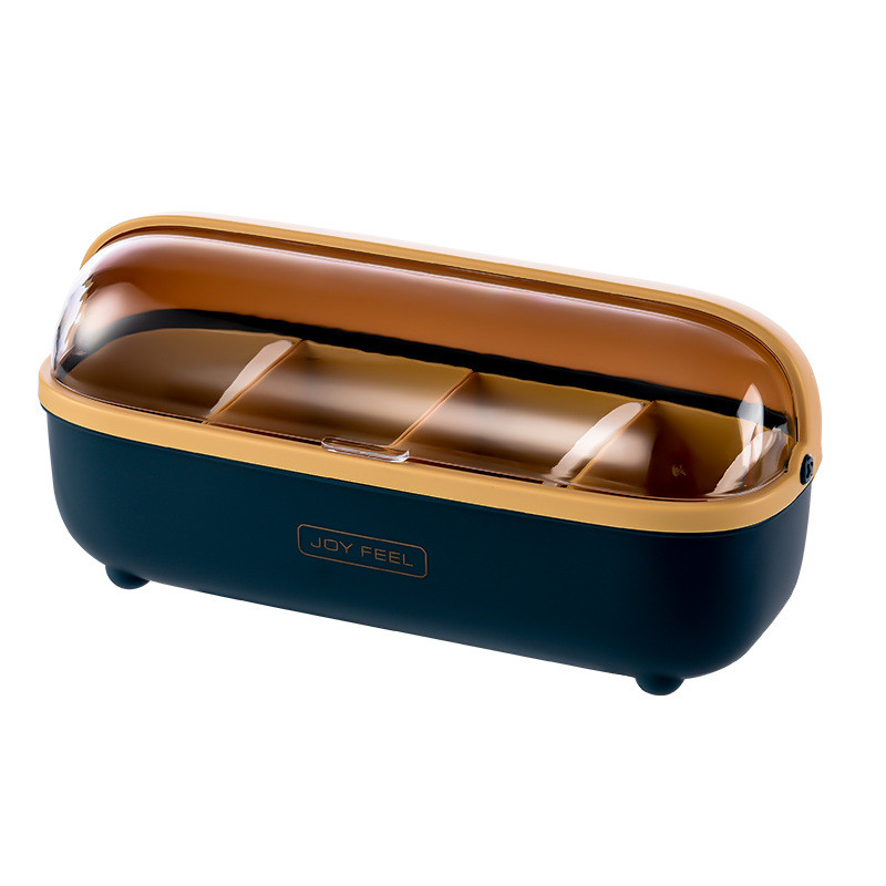 Borcan de condimente nordic Agitatoare pentru sare si piper Set recipient pentru condimente Oval Transparent Cutie condimente Suport pentru condimente Depozitare bucatarie JU31802