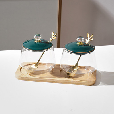 Kūrybinės moliūgo formos stiklinis prieskonių indelis Cukraus druskos indelis virtuvės reikmenys Prieskonių dėžutė Pipirų Pipirų dėžutė Kavos pupelių Užkandžių laikymas