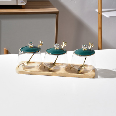 Kūrybinės moliūgo formos stiklinis prieskonių indelis Cukraus druskos indelis virtuvės reikmenys Prieskonių dėžutė Pipirų Pipirų dėžutė Kavos pupelių Užkandžių laikymas