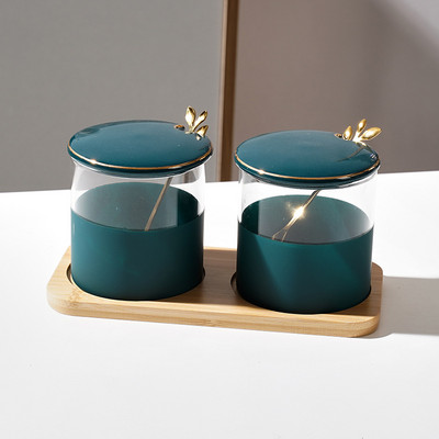 Kūrybinės moliūgo formos stiklinis prieskonių indelis Cukraus druskos indelis virtuvės reikmenys Prieskonių dėžutė Pipirų Pipirų dėžutė Kavos pupelių Užkandžių laikymas