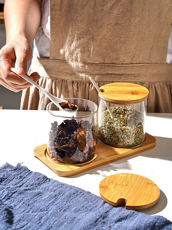 Kūrybinės moliūgo formos stiklinis prieskonių indelis Cukraus druskos indelis virtuvės reikmenys Prieskonių dėžutė Pipirų Pipirų dėžutė Kavos pupelių Užkandžių laikymas