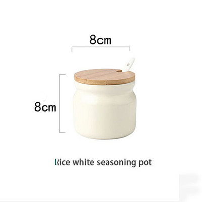 Suport din ceramică pentru condimente Oțet de sare Piper Oțet Sticlă de ulei Zahăr Chili Cutie pentru condimente Condimente Set borcan de depozitare Bucătărie de uz casnic