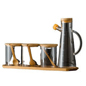 Fűszertartó üvegedények és fedők Háztartási üvegedények Sókorong Nordic Kombinált Konyhai Fűszeres Mártás Palack Otthoni tárolás