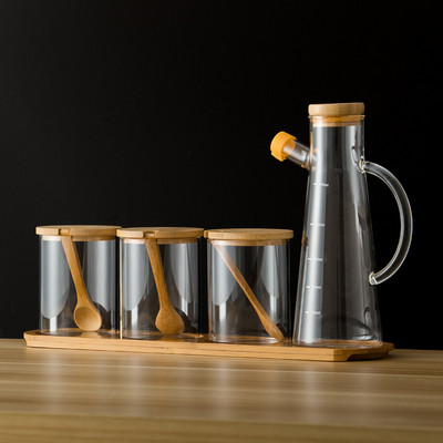 Fűszertartó üvegedények és fedők Háztartási üvegedények Sókorong Nordic Kombinált Konyhai Fűszeres Mártás Palack Otthoni tárolás