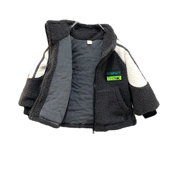 Vaikiška pūkinė striukė berniukui su logotipu