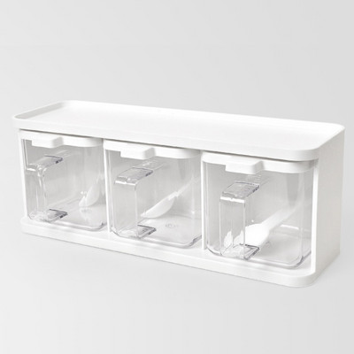 Fűszerüveg fűszeres doboz műanyag só bors konyha köménypor tároló üveg átlátszó állvány fűszerkészlet eszközök