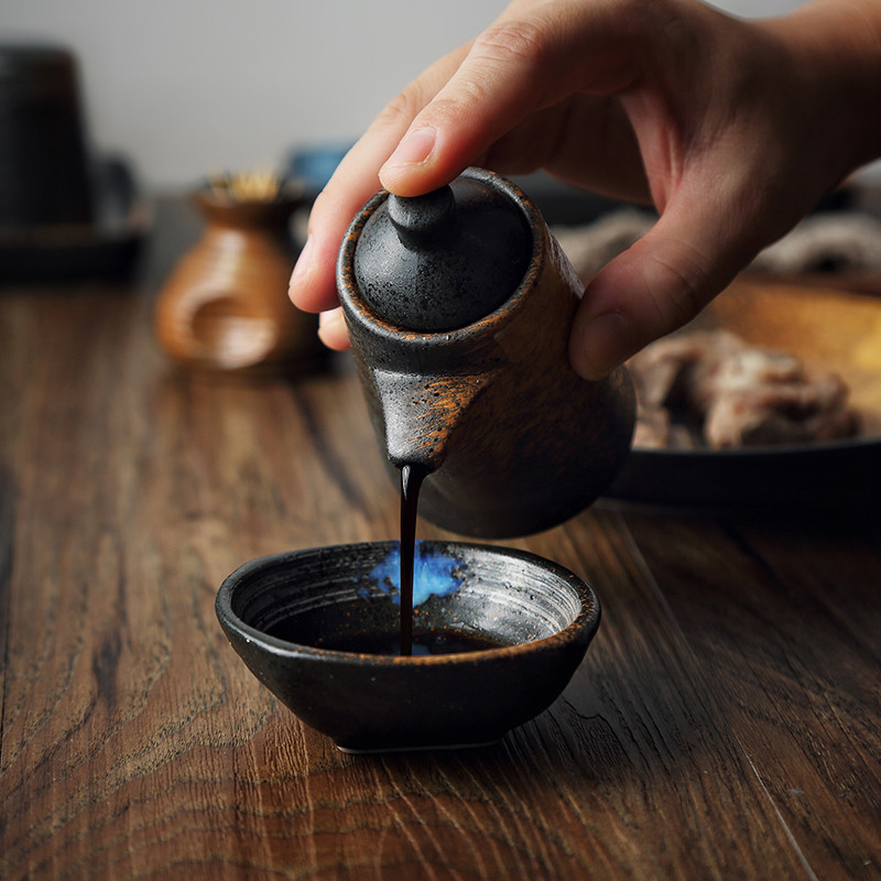 Japán stílusú Retro fűszeres tégely szójaszószos üveg fogpiszkáló tartó borsos flakon fűszeres edény Gyógynövény tároló edény étkészlet