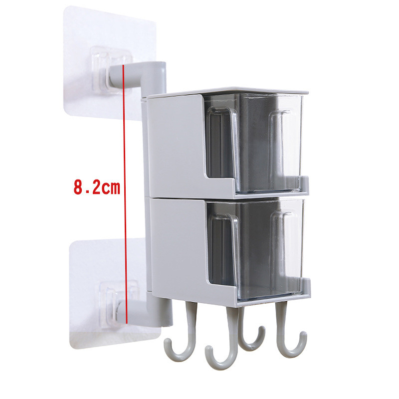 Cutii de condimente de bucătărie cu 2/3/4 straturi Cutie de depozitare rotativă pentru condimente pentru agățat pe perete Cutie pentru condimente fără perforare Especieros Para