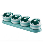 4 vnt. Šiaurės šalių prieskonių dėžutė virtuvės druskos cukraus laikymo dėžutės laikiklis plastikinis prieskonių stiklainis pagardų kruopos virtuvės įrankiai