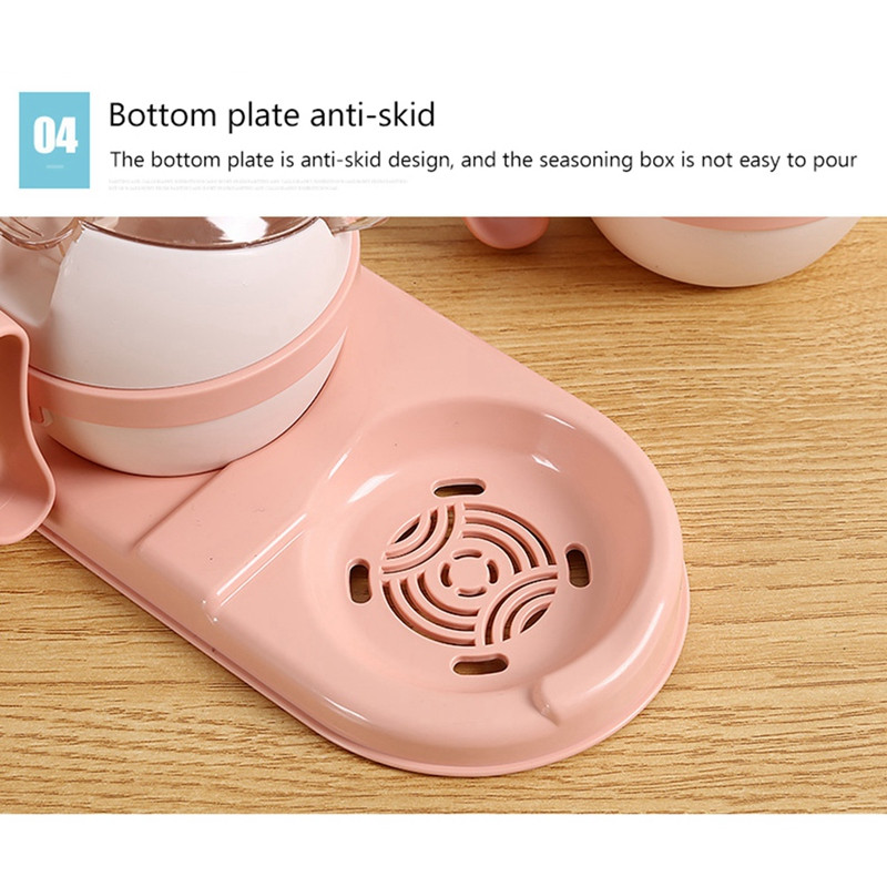 4 vnt. Šiaurės šalių prieskonių dėžutė virtuvės druskos cukraus laikymo dėžutės laikiklis plastikinis prieskonių stiklainis pagardų kruopos virtuvės įrankiai