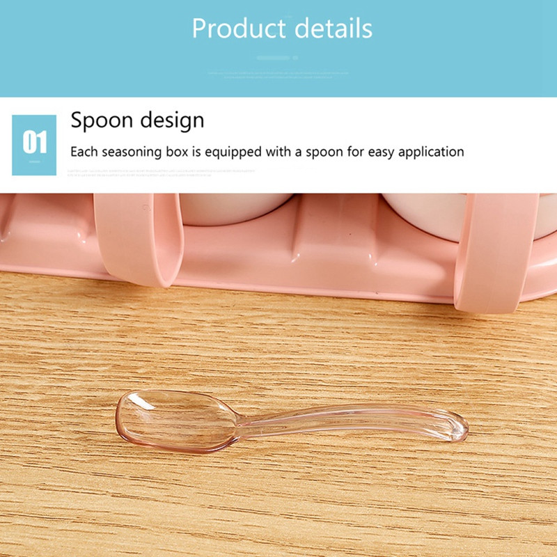 4 vnt. Šiaurės šalių prieskonių dėžutė virtuvės druskos cukraus laikymo dėžutės laikiklis plastikinis prieskonių stiklainis pagardų kruopos virtuvės įrankiai