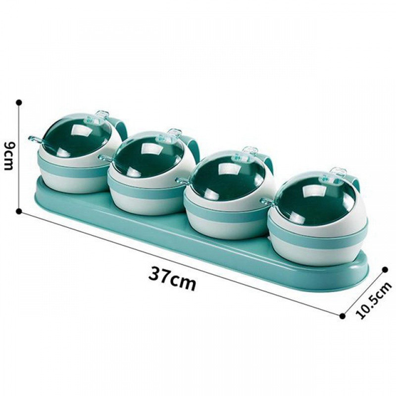 4 vnt. Šiaurės šalių prieskonių dėžutė virtuvės druskos cukraus laikymo dėžutės laikiklis plastikinis prieskonių stiklainis pagardų kruopos virtuvės įrankiai