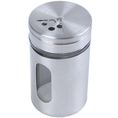 Rozsdamentes acél liszt szitáló csésze sütőcukor só bors gyógynövény shaker tégely fogpiszkáló tároló palack