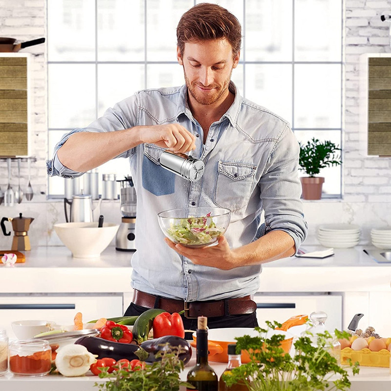 Sticle de condimente cu mâner 3 buc. Agitator de condimente Sticla de condimente multifuncțională cu capac rotativ pentru gătit Gadget-uri pentru grătar