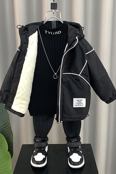 Geaca de copii pentru baieti cu gluga - in doua culori