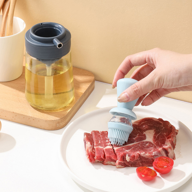 Cantitativ Sticlă de ulei Bucătărie gătit Sticla de condimente Sos de grătar multifuncțional Recipient pentru oțet