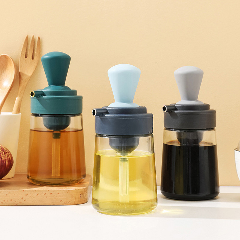 Cantitativ Sticlă de ulei Bucătărie gătit Sticla de condimente Sos de grătar multifuncțional Recipient pentru oțet