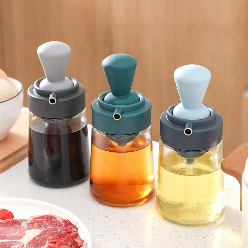 Cantitativ Sticlă de ulei Bucătărie gătit Sticla de condimente Sos de grătar multifuncțional Recipient pentru oțet