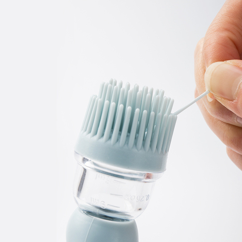 Cap de perie din silicon de bucătărie Tip sticlă de ulei Măsurare ulei Sticlă de ulei pentru grătar Raft pentru condimente Accesorii organizatoare