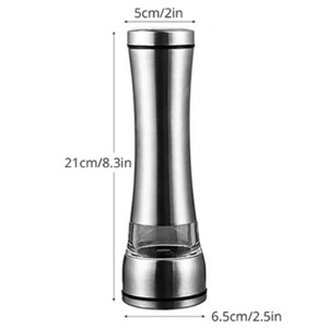 Konco só- és borsdarálók, rozsdamentes acél tengeri só- és kávébabdarálók állítható kerámia borsdarálóval