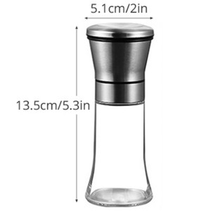 Konco só- és borsdarálók, rozsdamentes acél tengeri só- és kávébabdarálók állítható kerámia borsdarálóval