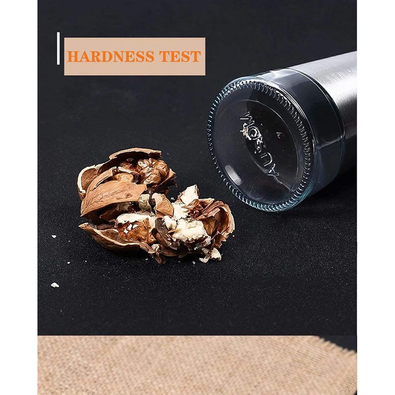 Set de sare și piper din oțel inoxidabil cu fund de sticlă și găuri de turnare reglabile pentru restaurantul acasă