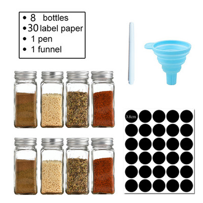 Kompleti staklenih staklenki za začine Poklopac kutije za začine Lonac za začine Boca za začine Stakleni kuhinjski pribor i materijali Kanister za sol