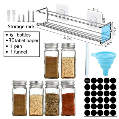 Kompleti staklenih staklenki za začine Poklopac kutije za začine Lonac za začine Boca za začine Stakleni kuhinjski pribor i materijali Kanister za sol