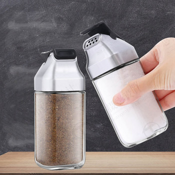BEAU-Стъклени шейкъри за сол и пипер с капак, многократно зареждащ се дозатор за подправки за кухнята, контейнер за шейкъри за подправки