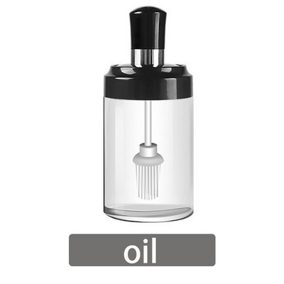 250/280/300ml Átlátszó konyhai kellékek Üveg Fűszerüveg Só Cukor Bors Kanál Műanyag Fűszeres Palack Só Üveg