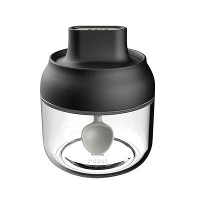250/280/300ml Átlátszó konyhai kellékek Üveg Fűszerüveg Só Cukor Bors Kanál Műanyag Fűszeres Palack Só Üveg