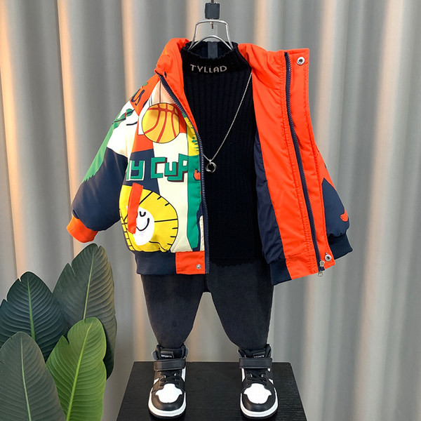 Geaca de copii pentru baieti cu motive colorate