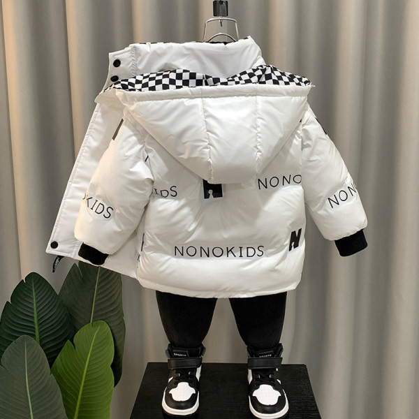 Madinga striukė su gobtuvu berniukams su užrašais