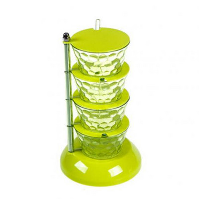 Suport rotativ de bucătărie cu mai multe niveluri, zahăr, sare, piper, condimente, cutie de depozitare pentru condimente, oală pentru condimente, borcan de condimente, accesorii de bucătărie