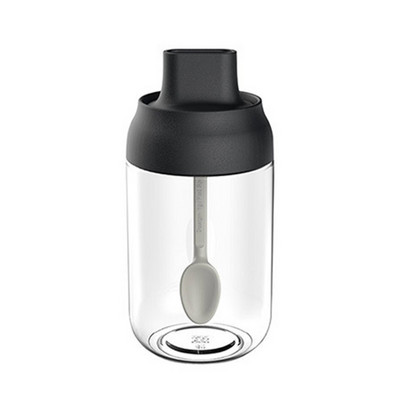 Átlátszó üveg fűszerező üveg só fűszer fűszer légmentesen záródó üveg kanállal