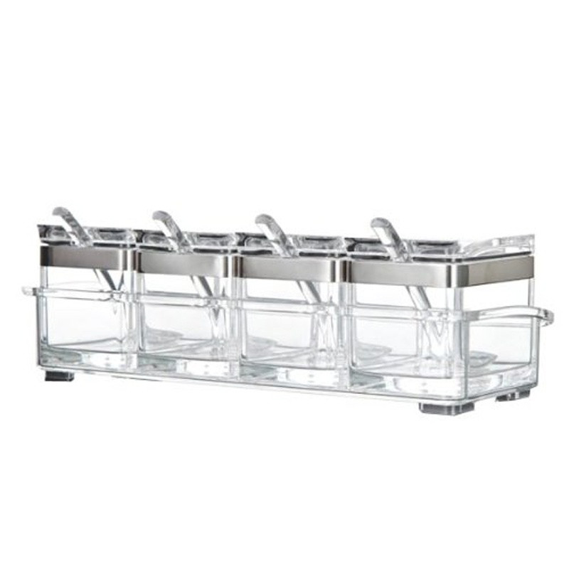 virtuvės organizatorius ir laikymo talpykla Akrilo prieskonių dėžutė Prieskonių indelių rinkinys Pagardų Cruet Butelis Virtuvės reikmenys