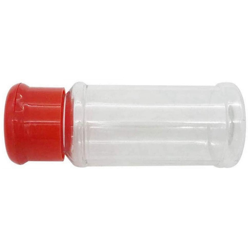 Set de 50 de sticle goale de condimente din plastic pentru depozitarea condimentelor pentru grătar, sare, piper etc. 100 ml / 3,3 oz, roșu CNIM fierbinte