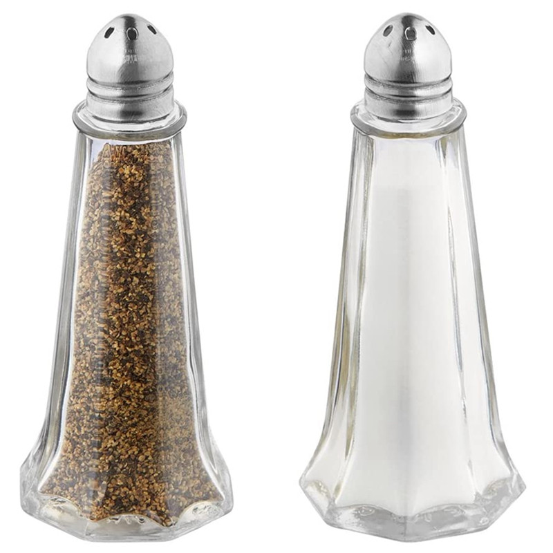 (Set de 2) Sticlă de piper pentru stropire Mini sticlă de condiment de sticlă Agitator de sare și piper de masă Sticla de condiment poroasă