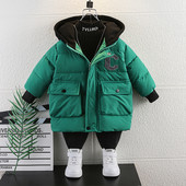 Jachetă căptușită pentru copii cu glugă