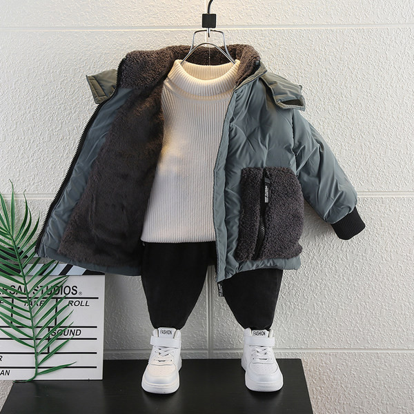 Geaca de iarna pentru baieti - cu gluga