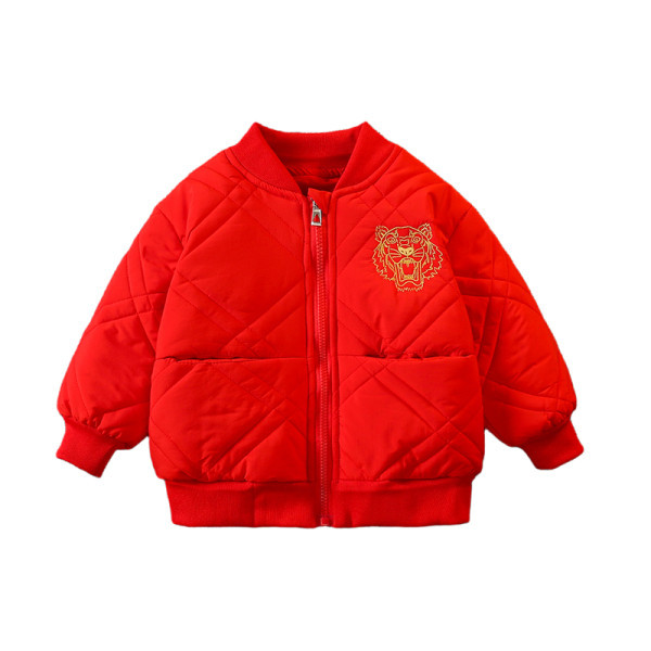 Rudens-žiemos striukė berniukams su siuvinėjimais