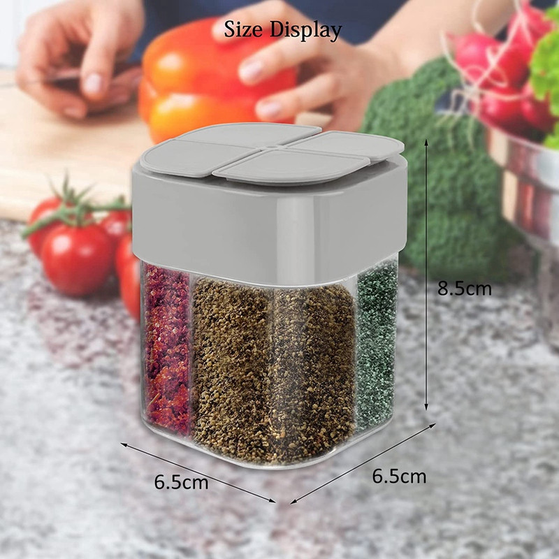 Uus maitseainekonteiner, 4 ruudustikuga maitseainešeiker, filtripurk, köögipiknikud grillrestoranis, reisisoolakast salatite küpsetamiseks