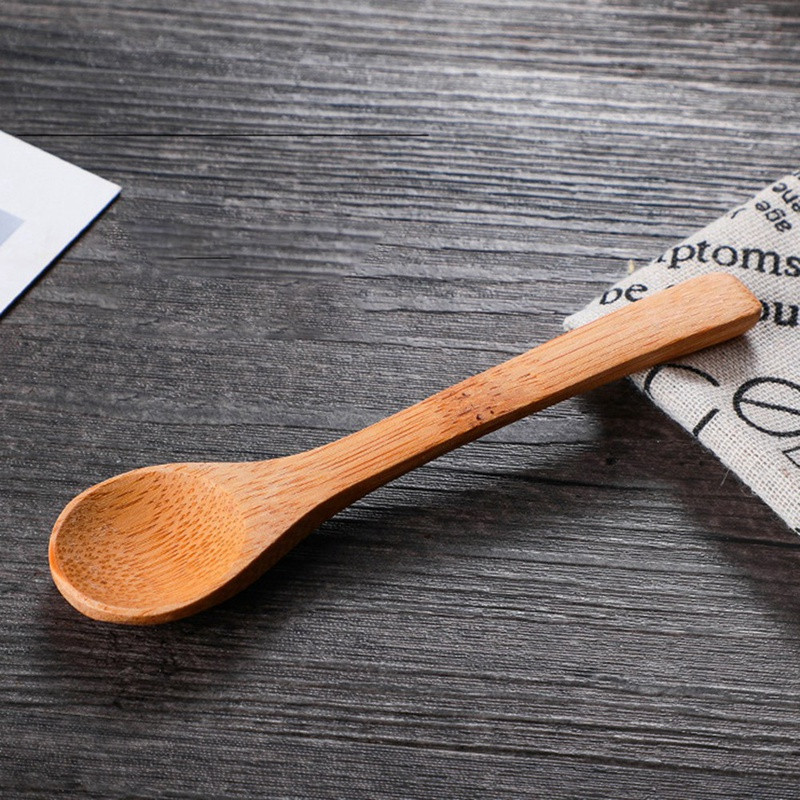 Nove staklenke za začine sa žlicom i poklopcima od bambusa Posuda za začine Set kutija za sol, šećer, papar Kutija za začine Kuhinjski pribor