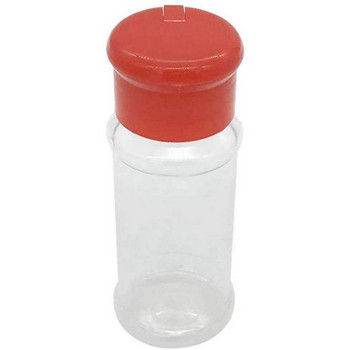 Нов комплект от 50 празни пластмасови бутилки за подправки за съхранение на подправки за барбекю, сол, черен пипер и др. 100 мл / 3,3 унции, червени