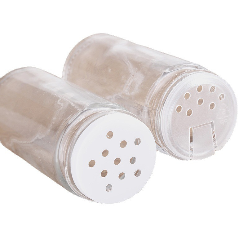 Több készlet fűszeres üvegek Négyzet alakú üveg edény fűszeres palack Konyha kültéri kemping fűszertartó edény fűszer tartály